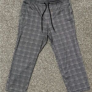 Men's Gray Plaid Pants